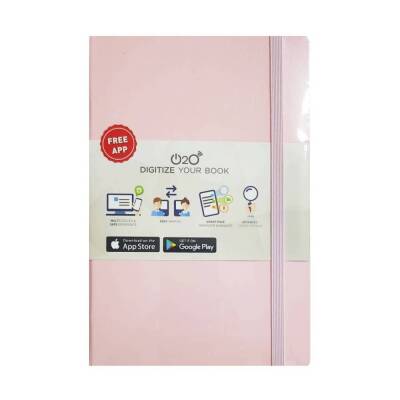 O2O Sert Kapak Lastikli Defter 14x21 cm 88 yp Çizgili Bebek Pembe - 1