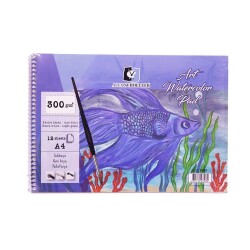 Alex Schoeller Art Watercolour Pad A4 Spiralli Suluboya Defteri 300 gr 12 yp - 1