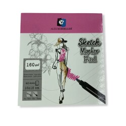 Alex Schoeller Sketch Marker Pad 15x15 cm 160 gr 40 yp - 1