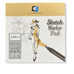 Alex Schoeller Sketch Marker Pad 20x20 cm 160 gr 40 yp - 1