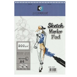 Alex Schoeller Sketch Marker Pad Spiralli A4 200 gr 40 yp - 1