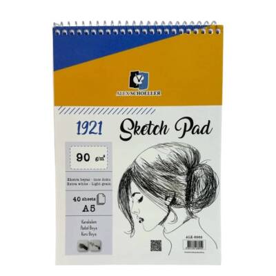 Alex Schoeller Sketch Pad Spiralli Eskiz Defteri A5 90 gr 40 yp - 1