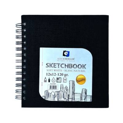 Alex Schoeller Sketchbook Sert Kapak Spiralli Eskiz Defteri 12x12 cm 120 gr 70 yp - 1