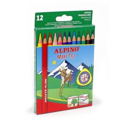 Alpino Maxi Tri Kalın Kuru Boya 12 Renk - 1