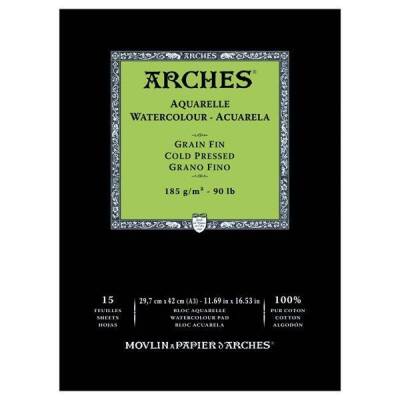 Arches Suluboya Defteri Cold Press Natural White 185 gr A3 15 Sayfa - 1