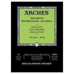 Arches Suluboya Defteri Cold Press Natural White 185 gr A5 15 Sayfa - 1