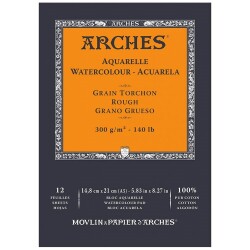 Arches Suluboya Defteri Rough Natural White 300 gr A5 12 Sayfa - 1