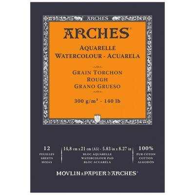 Arches Suluboya Defteri Rough Natural White 300 gr A5 12 Sayfa - 1