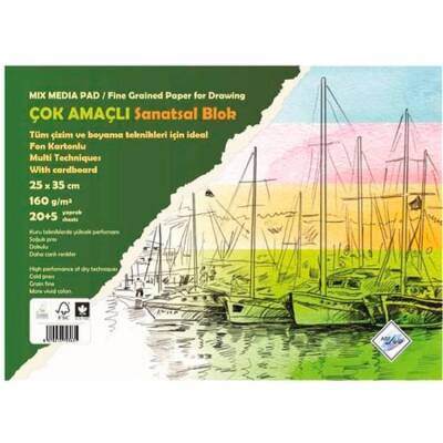 Art Liva Çok Amaçlı Sanatsal Blok Fon Kartonlu 170 gr 20+5 yp 25x35 cm - 1