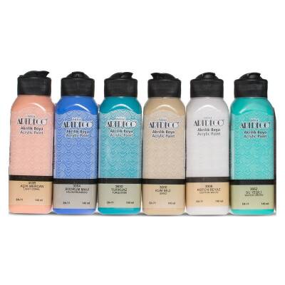 Artdeco Akrilik Boya 140 ml. x 6 Renk Aqua Set - 1