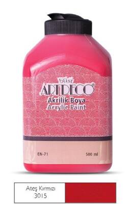 Artdeco Akrilik Boya 500 ml. 3015 ATEŞ KIRMIZI - 1