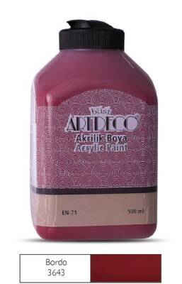 Artdeco Akrilik Boya 500 ml. 3643 BORDO - 1