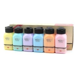 Artdeco Akrilik Boya 6x75ml Set - Pastel Renkler - 1