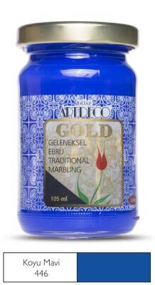 Artdeco Gold Geleneksel Ebru Boyası 105ml Koyu Mavi 446 S.4 - 1