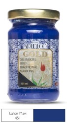 Artdeco Gold Geleneksel Ebru Boyası 105ml Lahor Mavi 451 S.5 - 1