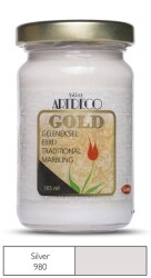 Artdeco Gold Geleneksel Ebru Boyası 105ml Metalik Gümüş 980 S.3 - 1