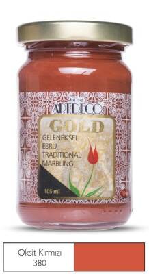 Artdeco Gold Geleneksel Ebru Boyası 105ml Oksit Kırmızı 380 S.1 - 1