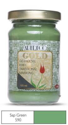 Artdeco Gold Geleneksel Ebru Boyası 105ml Sap Yeşil 590 S.3 - 1