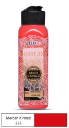 Artdeco Gold Multi Surface Akrilik Boya 140 ml. 222 MERCAN KIRMIZI - 1