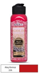 Artdeco Gold Multi Surface Akrilik Boya 140 ml. 226 ATEŞ KIRMIZI - 1