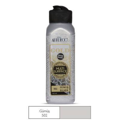 Artdeco Gold Multi Surface Akrilik Boya 140 ml. 502 METALİK GÜMÜŞ - 1