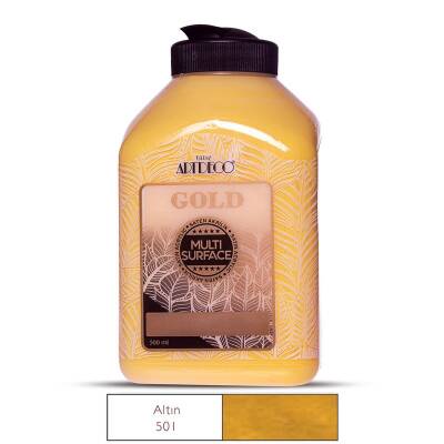 Artdeco Gold Multi Surface Akrilik Boya 500 ml. 501 METALİK ALTIN - 1