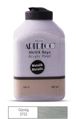 Artdeco Metalik Akrilik Boya 500 ml. 3722 METALİK GÜMÜŞ - 1