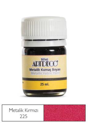 Artdeco Metalik Kumaş Boyası 225 Kırmızı - 1