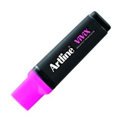 Artline Vivix Parlak Mürekkepli Fosforlu Kalem 2-5 mm FOSFORLU PEMBE - 1