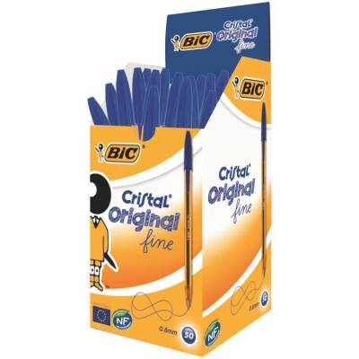 Bic Crystal Fine Tükenmez Kalem Mavi 50'li Kutu - 1