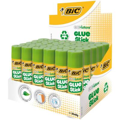 Bic Eco Solventsiz Stick Yapıştırıcı 8 gr. 30'lu Kutu - 1