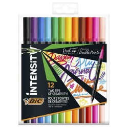 Bic Intensity Dual Tip Fırça Uç + Fineliner Kalem 12 Renk - 1