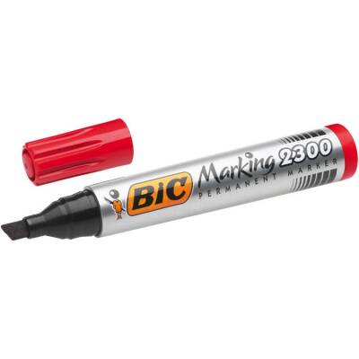 Bic Marking 2300 Permanent Marker Kesik Uç Kırmızı - 1