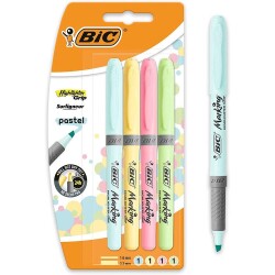 Bic Marking Highlighter Grip İşaretleme Kalemi Pastel 4 Renk - 1