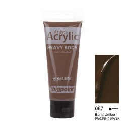 Bigpoint Akrilik Boya 75 ml Burnt Umber 687 - 1