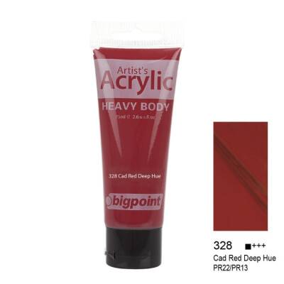 Bigpoint Akrilik Boya 75 ml Cad Red Deep Hue 328 - 1