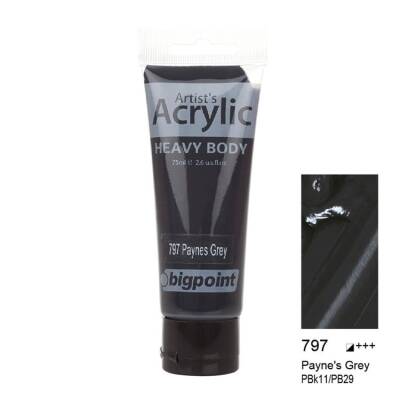 Bigpoint Akrilik Boya 75 ml Payne's Grey 797 - 1