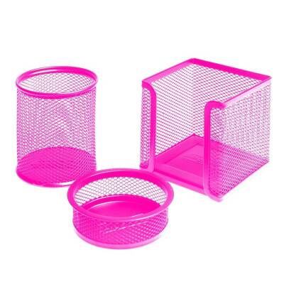 Bigpoint Metal Perfore 3'lü Set Pembe - 1