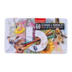 Bruynzeel Colouring & Drawing Set Creative Artists 60'lı - 1