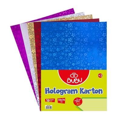 Bubu Hologram Karton 10'lu 50x70 cm - 1