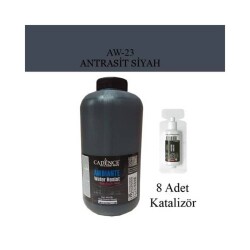 Cadence Ambiante Suya Dayanıklı Islak Zemin Boyası 2 Litre AW-23 ANTRASİT SİYAH + 80 gr Katalizör - 1