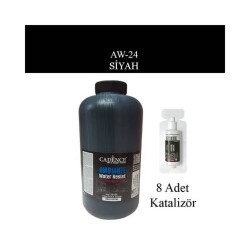 Cadence Ambiante Suya Dayanıklı Islak Zemin Boyası 2 Litre AW-24 SİYAH + 80 gr Katalizör - 1