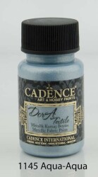 Cadence Dora Textile Metalik Kumaş Boyası 50 ml. 1145 AQUA - 1