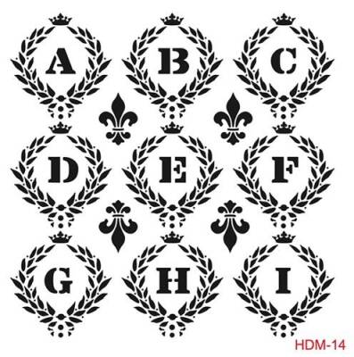 Cadence Home Decor Midi Stencil Boyama Şablonu 25x25 cm. HDM-14 - 1