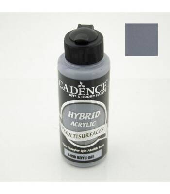 Cadence Hybrid Multisurface Akrilik Boya 120 ml. H-090 KOYU GRİ - 1