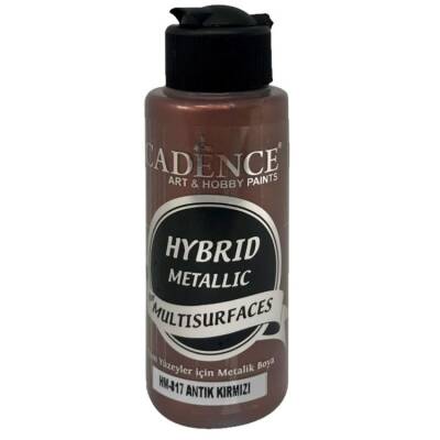 Cadence Hybrid Multisurface Metalik Boya 120 ml. HM-817 ANTİK KIRMIZI - 1