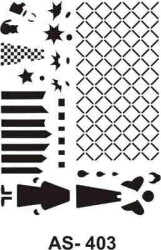 Cadence New Stencil Collection A4 AS-403 - 1