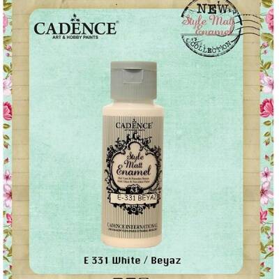 Cadence Style Matt Enamel Cam & Porselen Boyası 59 ml. E-331 Beyaz - 1