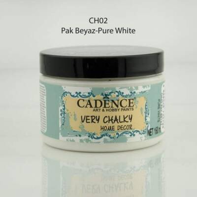 Cadence Very Chalky Home Decor Mobilya Boyası 150 ml. CH-02 PAK BEYAZ - 1