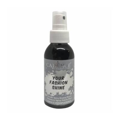 Cadence Your Fashion Shine Sprey Kumaş Boyası 100 ml. FS-1119 METALİK SİYAH - 1